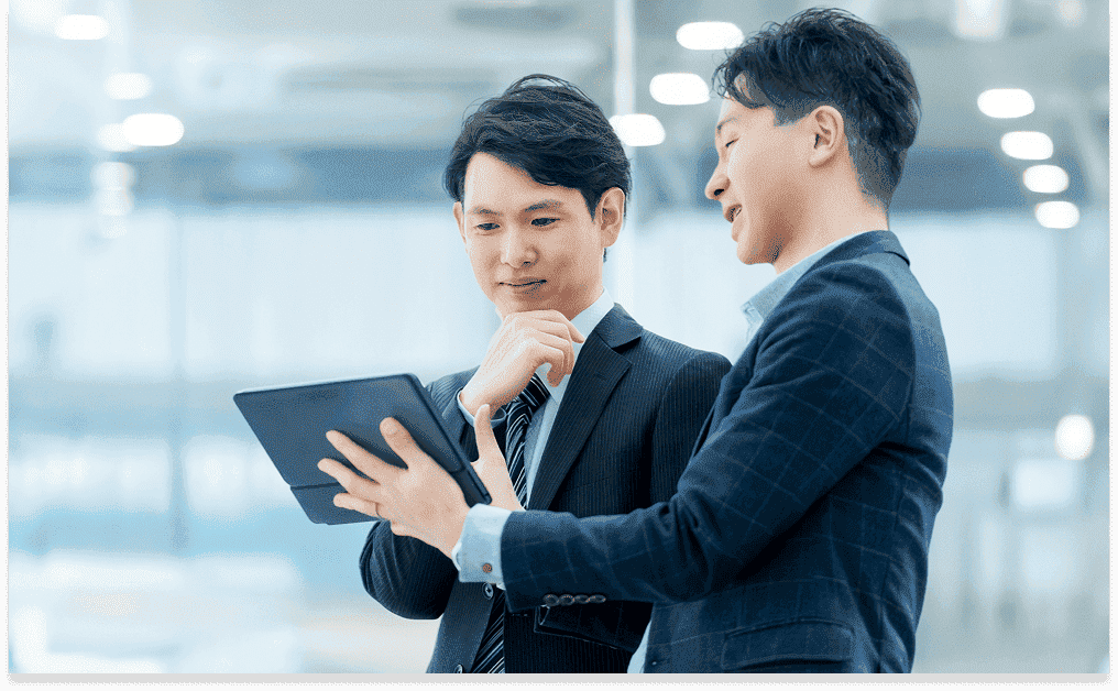 対話している様子