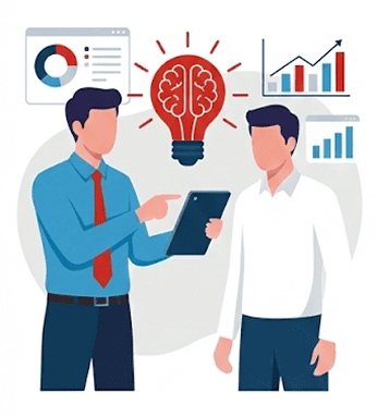 クライアントの課題解決のイラスト